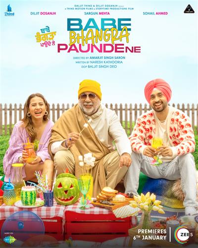 ZEE5 announces the World Digital Premiere of 'Babe Bhangra Paunde Ne'  Starring Diljit Dosanjh and Sargun Mehta!